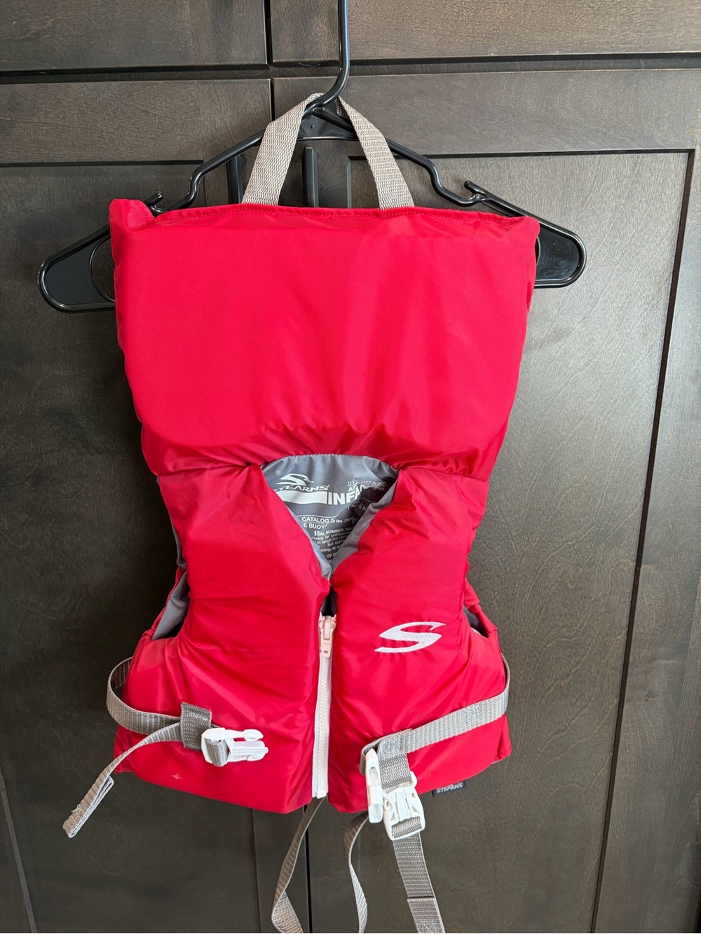 Stearns Infant Life Jacket Type II PFD Under 30 lbs Red